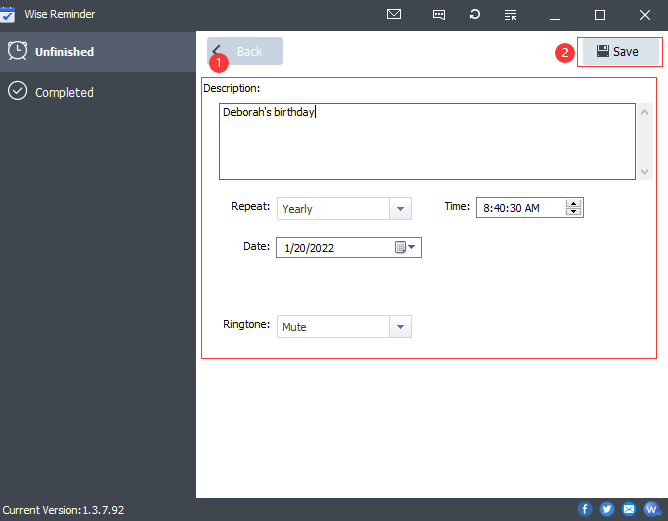 Wise Reminder - A Free Software to Manage Your Schedule as a Memo