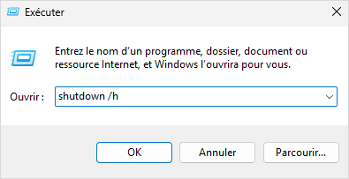 Différences entre Mettre en veille, Mettre en veille prolongée, En veille, Arrêter